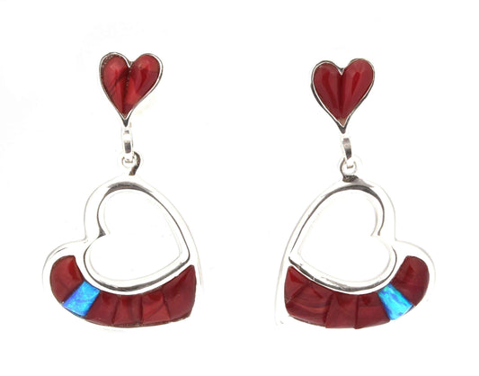 Ben Nighthorse-Heart Earrings-Sorrel Sky Gallery-Jewelry