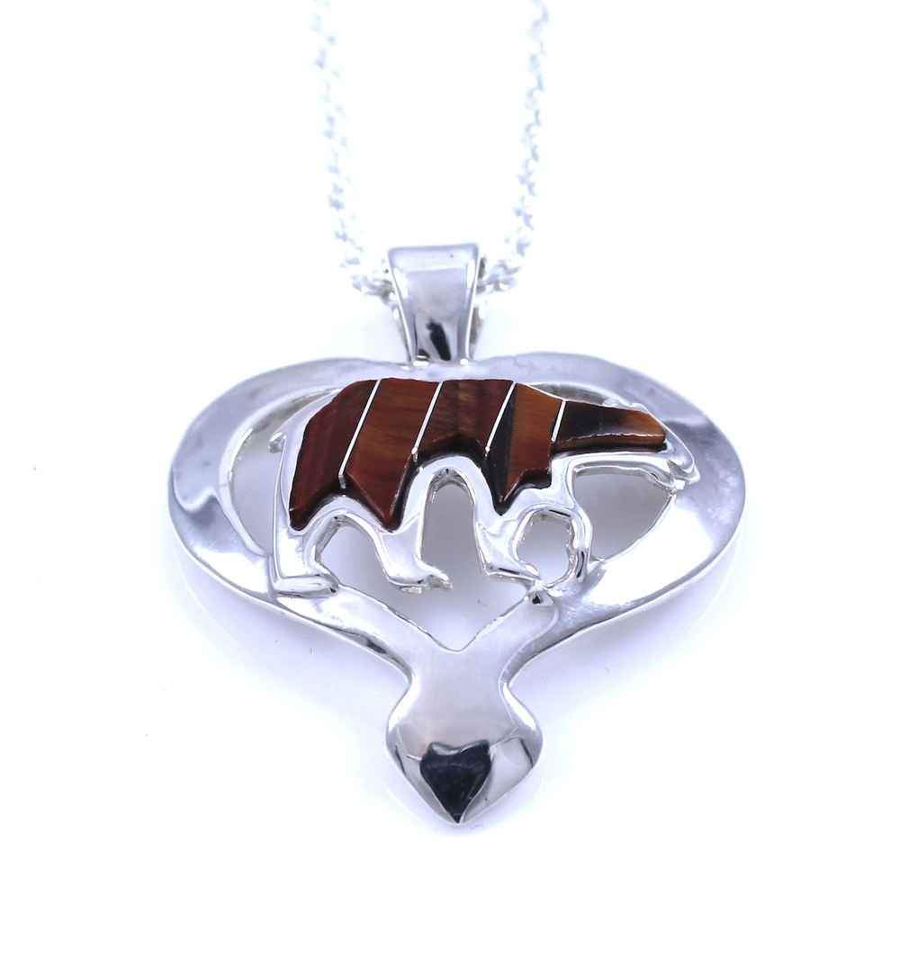 Ben Nighthorse-Heart Of A Bear Pendant-Sorrel Sky Gallery-Jewelry