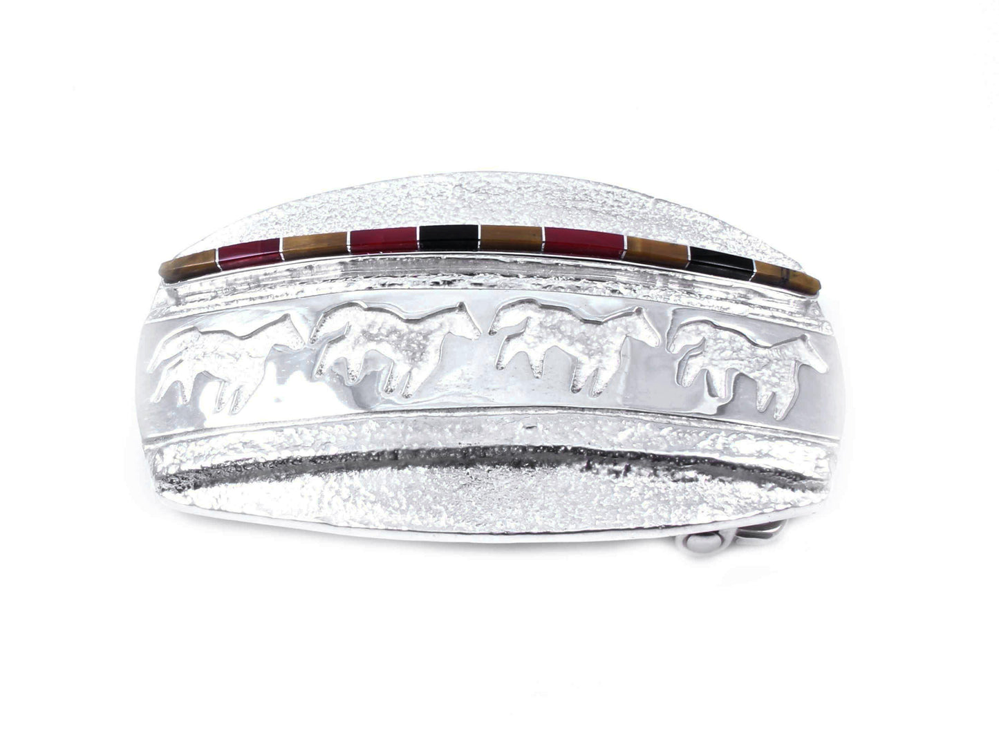 Ben Nighthorse-Horses With Inlay Buckle-Sorrel Sky Gallery-Jewelry