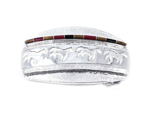 Ben Nighthorse-Horses With Inlay Buckle-Sorrel Sky Gallery-Jewelry