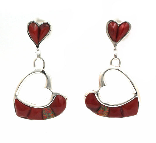 Inlay Heart Earrings
