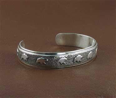Ben Nighthorse-Narrow Bear Bracelet-Sorrel Sky Gallery-Jewelry
