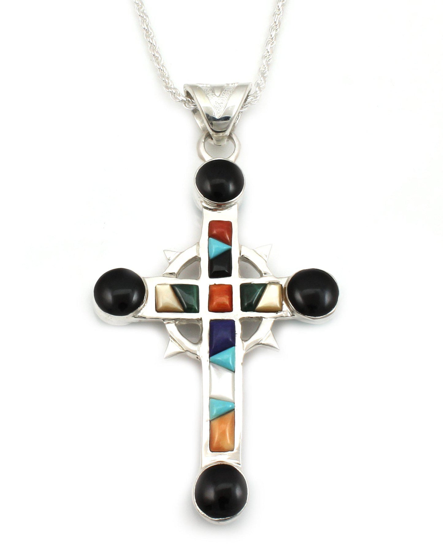Old Wooden Holy Cross Pendant-Jewelry-Ben Nighthorse-Sorrel Sky Gallery