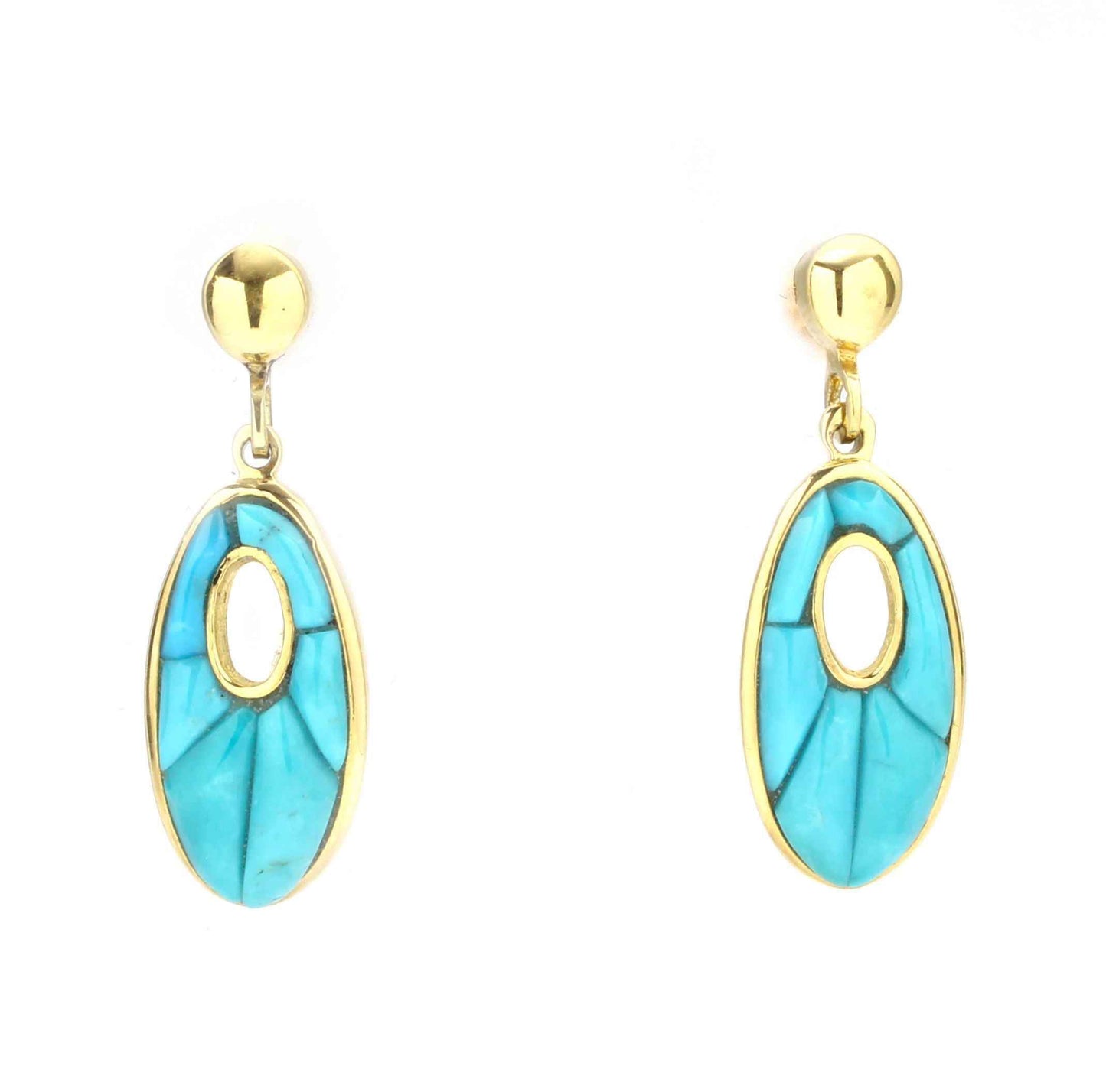 Ben Nighthorse-Oval With A Hole In Center Earrings-Sorrel Sky Gallery-Jewelry
