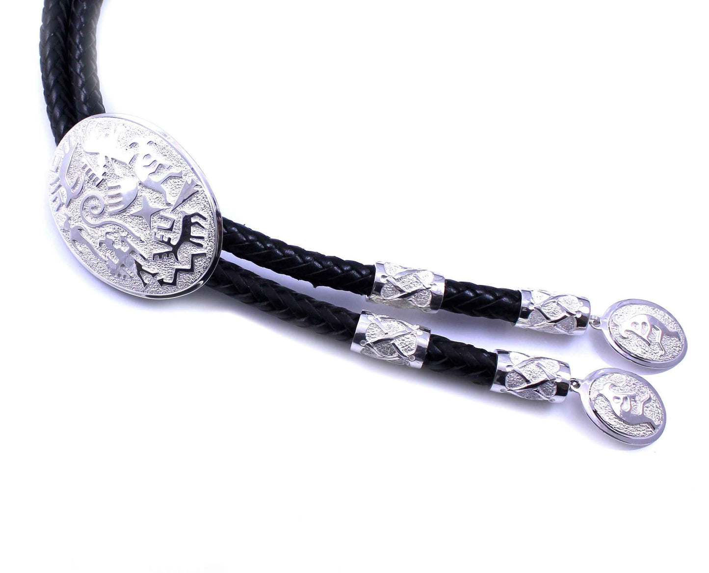 Ben Nighthorse-Rock Art Oval Bolo Tie-Sorrel Sky Gallery-Jewelry