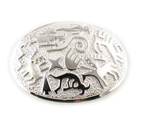 Ben Nighthorse-Rock Art Oval Buckle-Sorrel Sky Gallery-Jewelry