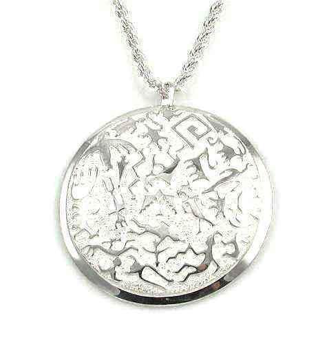 Ben Nighthorse-Rock Art Round Pendant-Sorrel Sky Gallery-Jewelry
