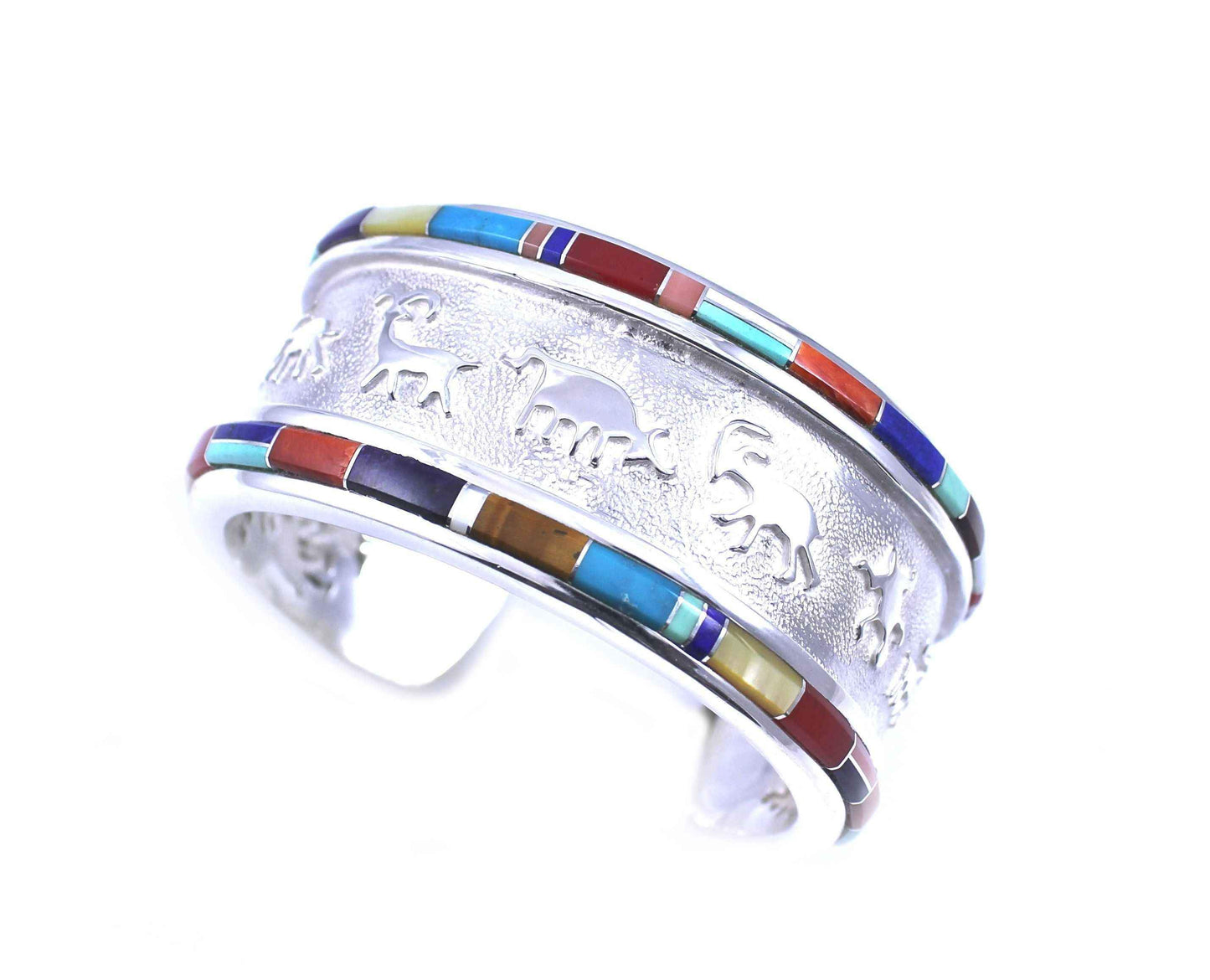 Ben Nighthorse-Rock Art Two Ridge Bracelet-Sorrel Sky Gallery-Jewelry