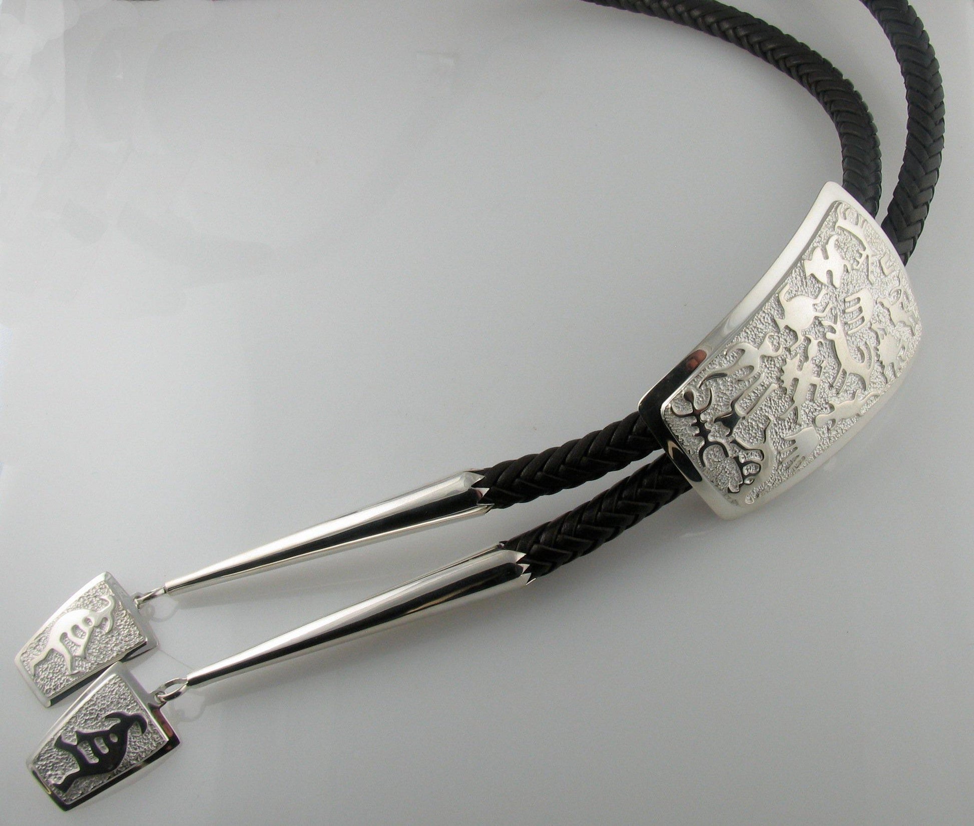 Ben Nighthorse-Rock Art Wedge Bolo Tie-Sorrel Sky Gallery-Jewelry
