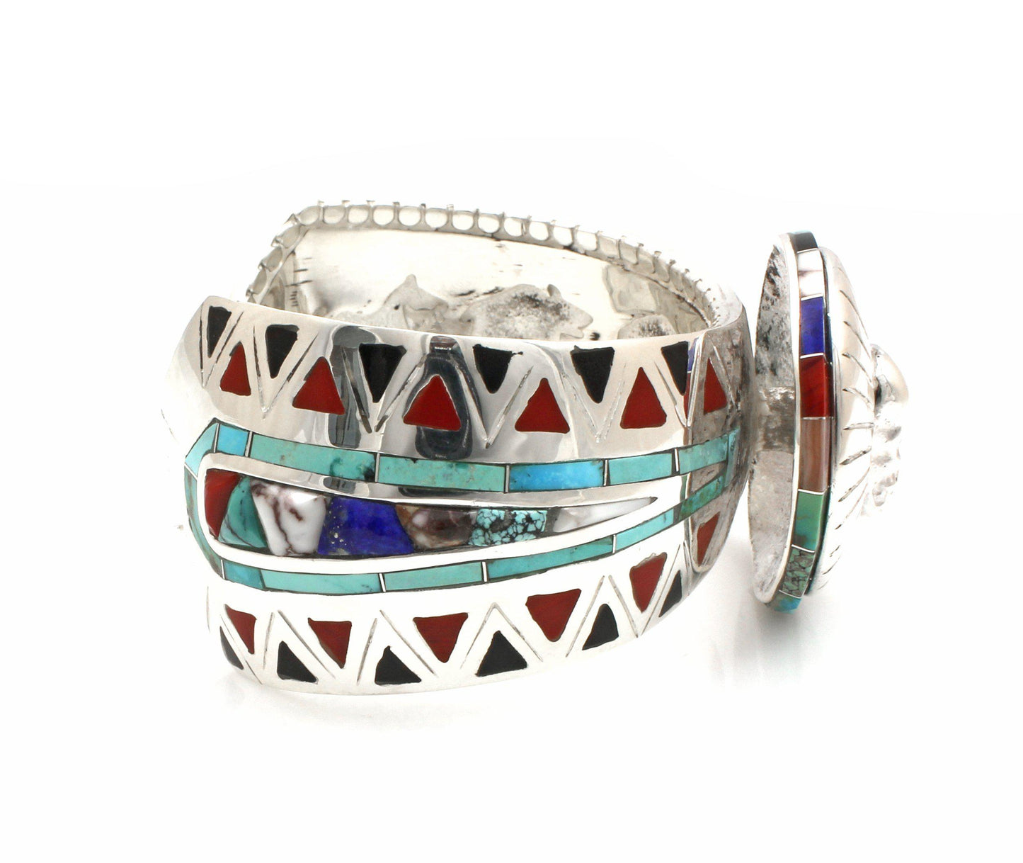 Skull On Round Cuff Bracelet-Jewelry-Ben Nighthorse-Sorrel Sky Gallery