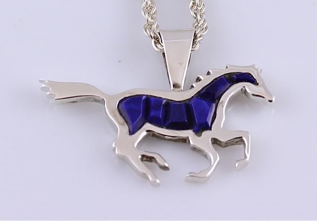 Ben Nighthorse-Small Running Horse Pendant-Sorrel Sky Gallery-Jewelry