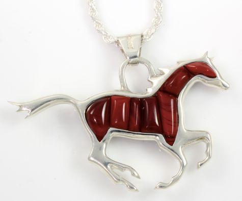 Ben Nighthorse-Small Running Horse Pendant-Sorrel Sky Gallery-Jewelry