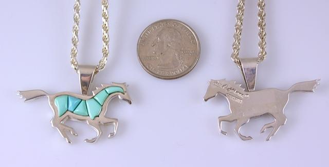 Ben Nighthorse-Small Running Horse Pendant-Sorrel Sky Gallery-Jewelry