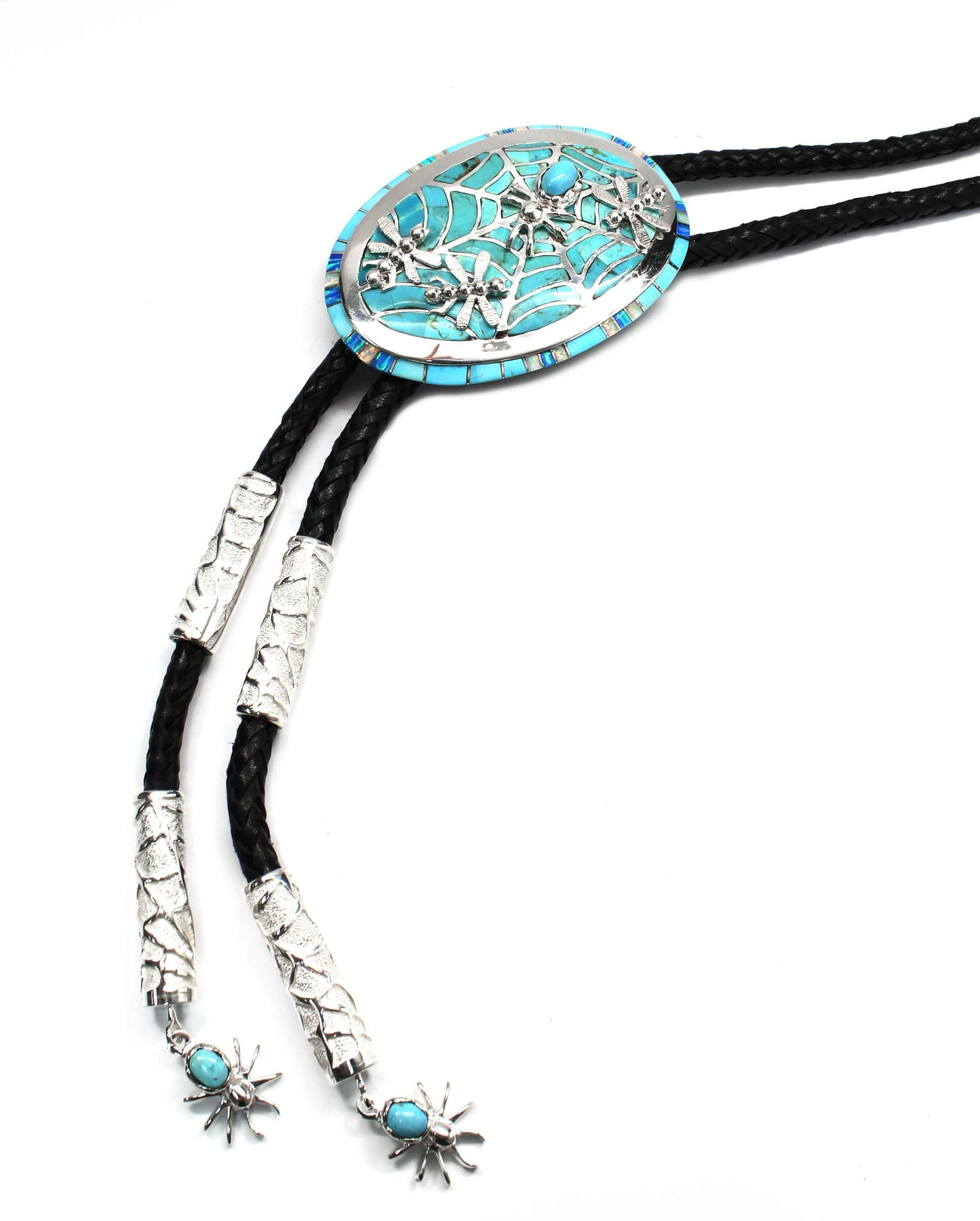 Ben Nighthorse-Spider Web Bolo Tie-Sorrel Sky Gallery-Jewelry