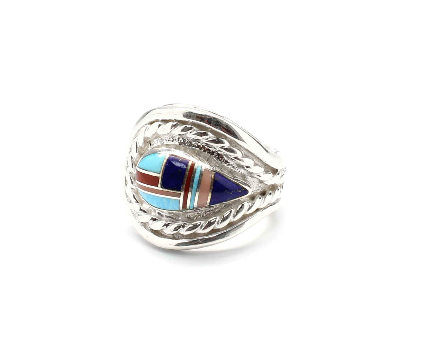 Ben Nighthorse-Tear Drop Inlay Ring-Sorrel Sky Gallery-Jewelry