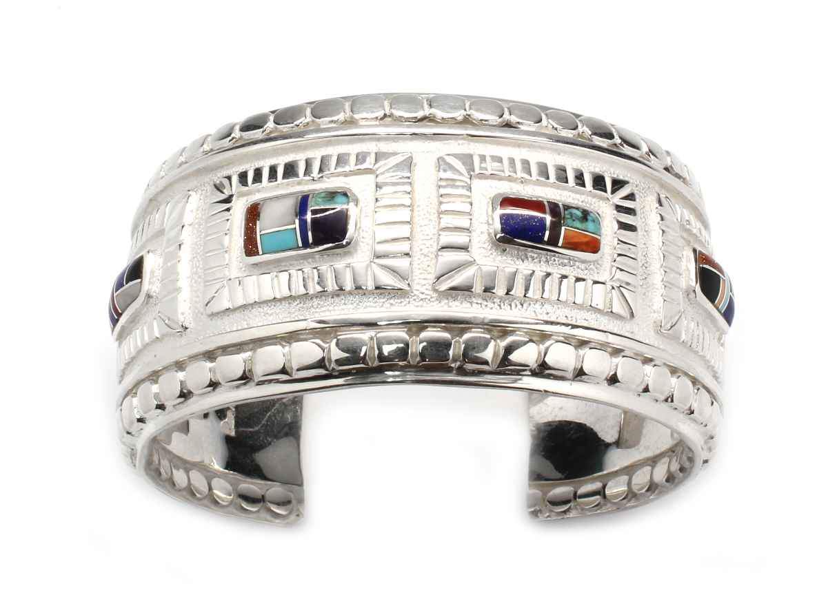 Ben Nighthorse-Sorrel Sky Gallery-Jewelry-Triple Rectangles Cuff Bracelet