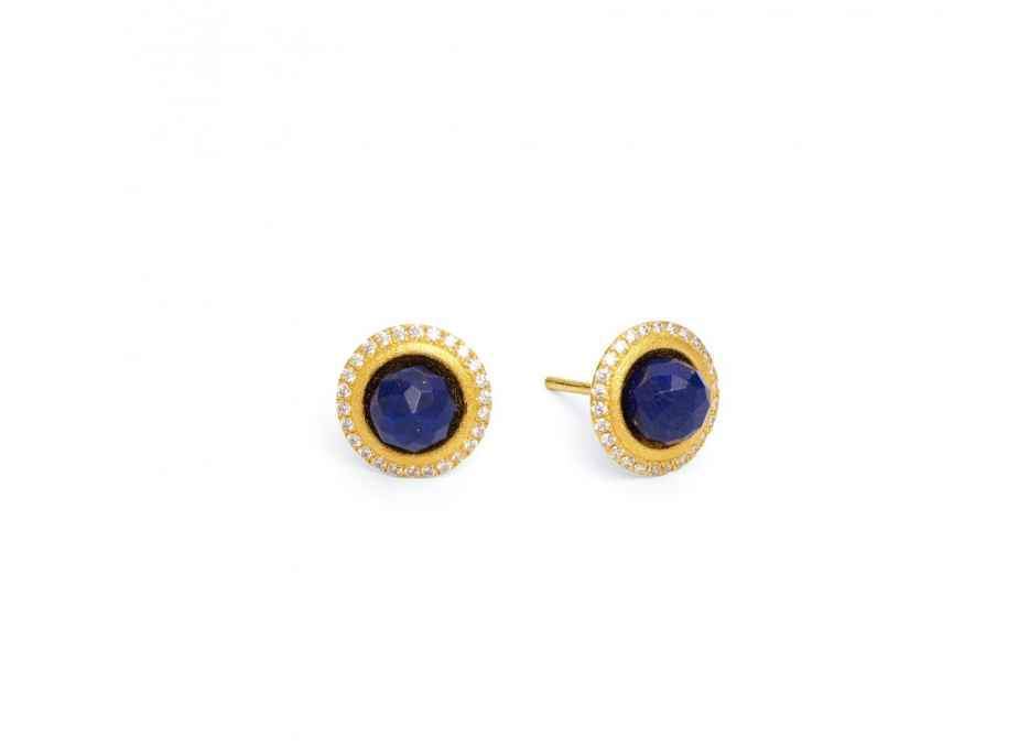 Bernd Wolf-Disana Lapis Earrings-Sorrel Sky Gallery-Jewelry