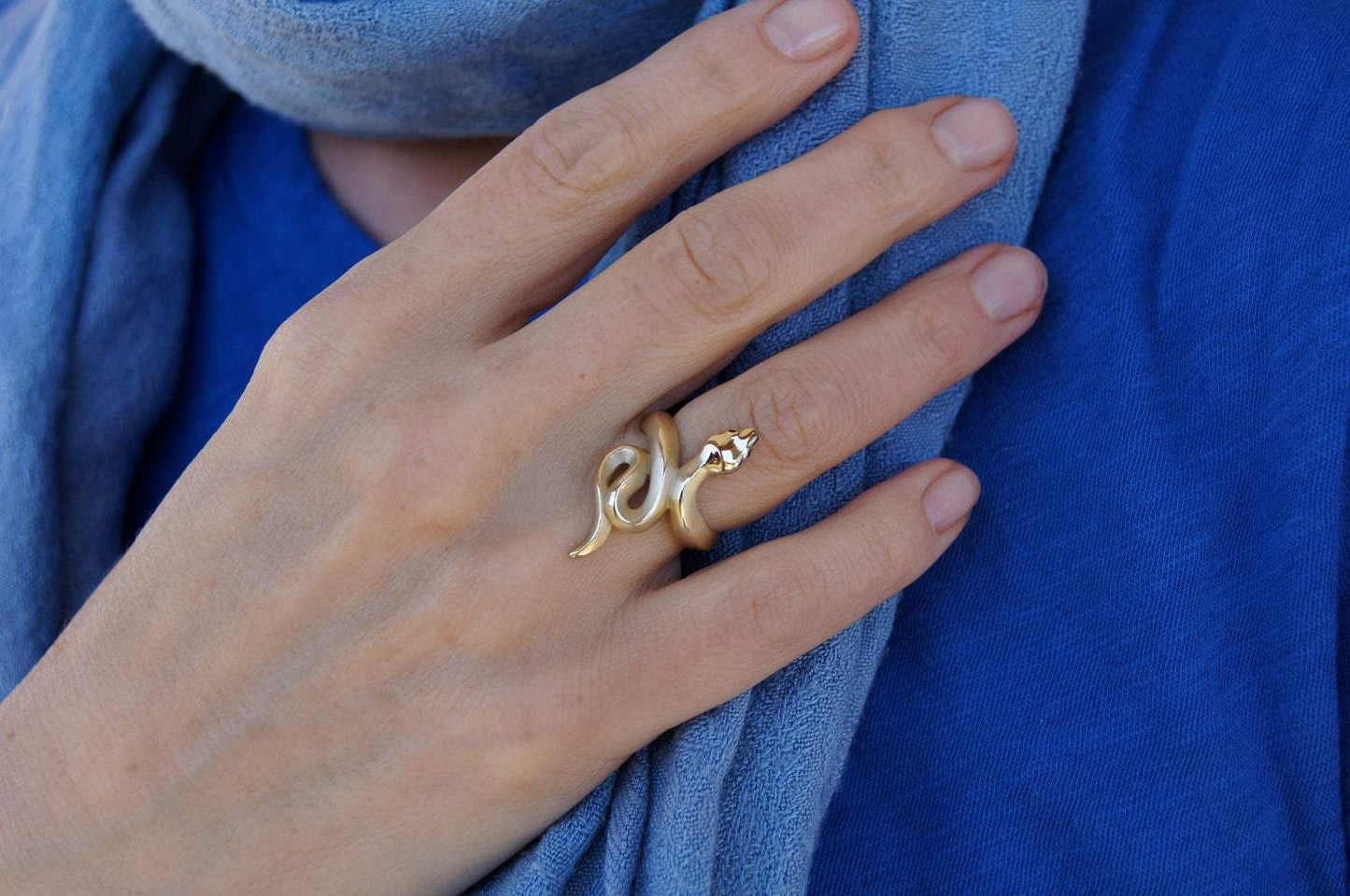 Boa Snake Ring. Coiled snake ring. Bronze Snake Ring. Snake Ring. Michael Tatom Jewelry. Sorrel Sky Gallery. Sorrel Sky Jewelry.