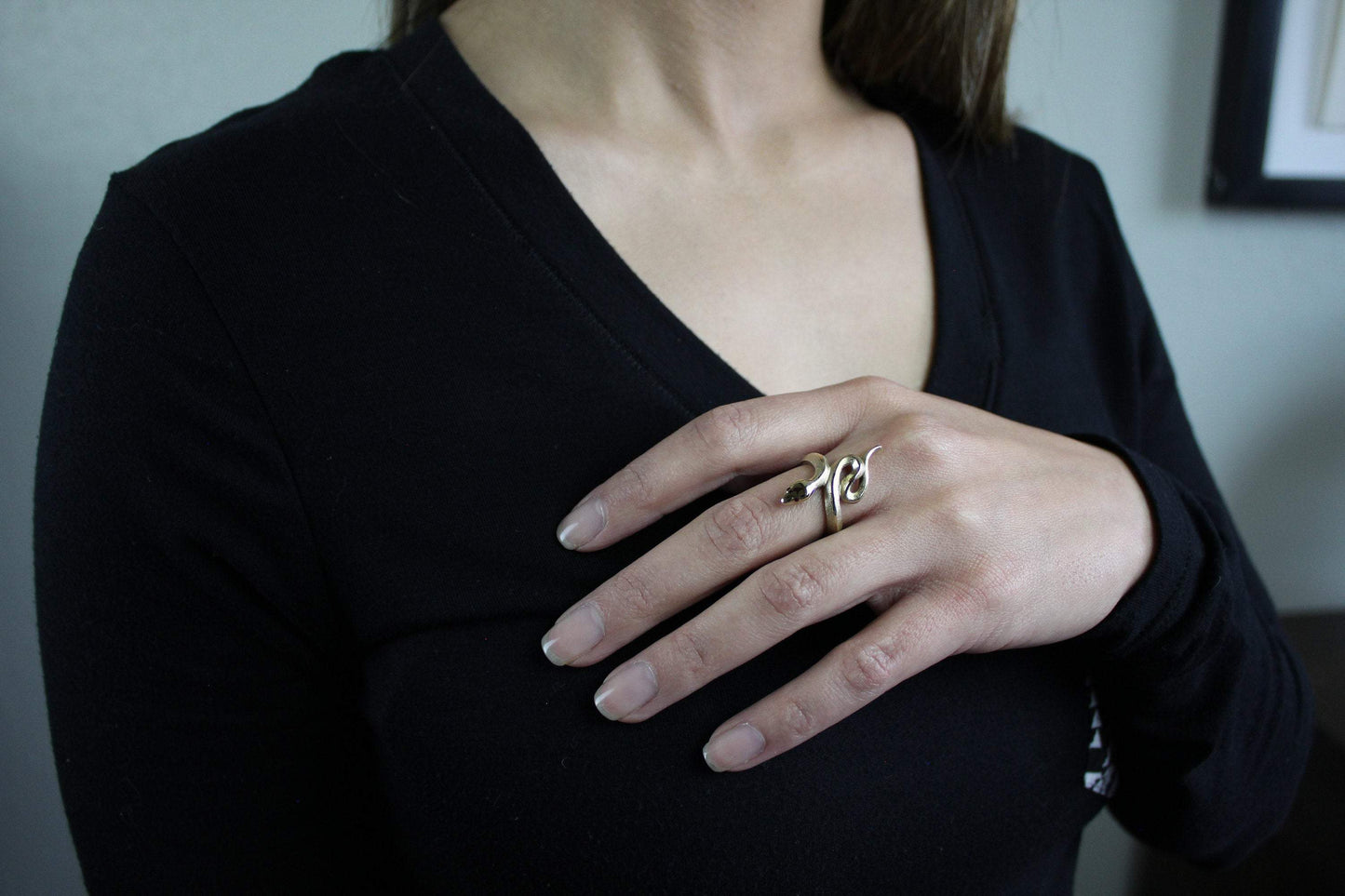 Boa Snake Ring. Coiled snake ring. Bronze Snake Ring. Snake Ring. Michael Tatom Jewelry. Sorrel Sky Gallery. Sorrel Sky Jewelry.
