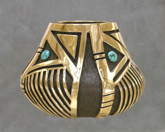 Bronze Vessel with Turquoise