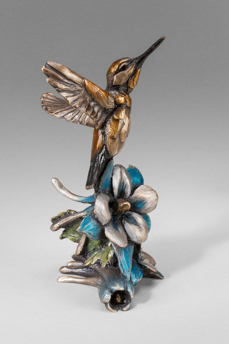 Hummingbird On Columbine-Sculpture-Bryce Pettit-Sorrel Sky Gallery