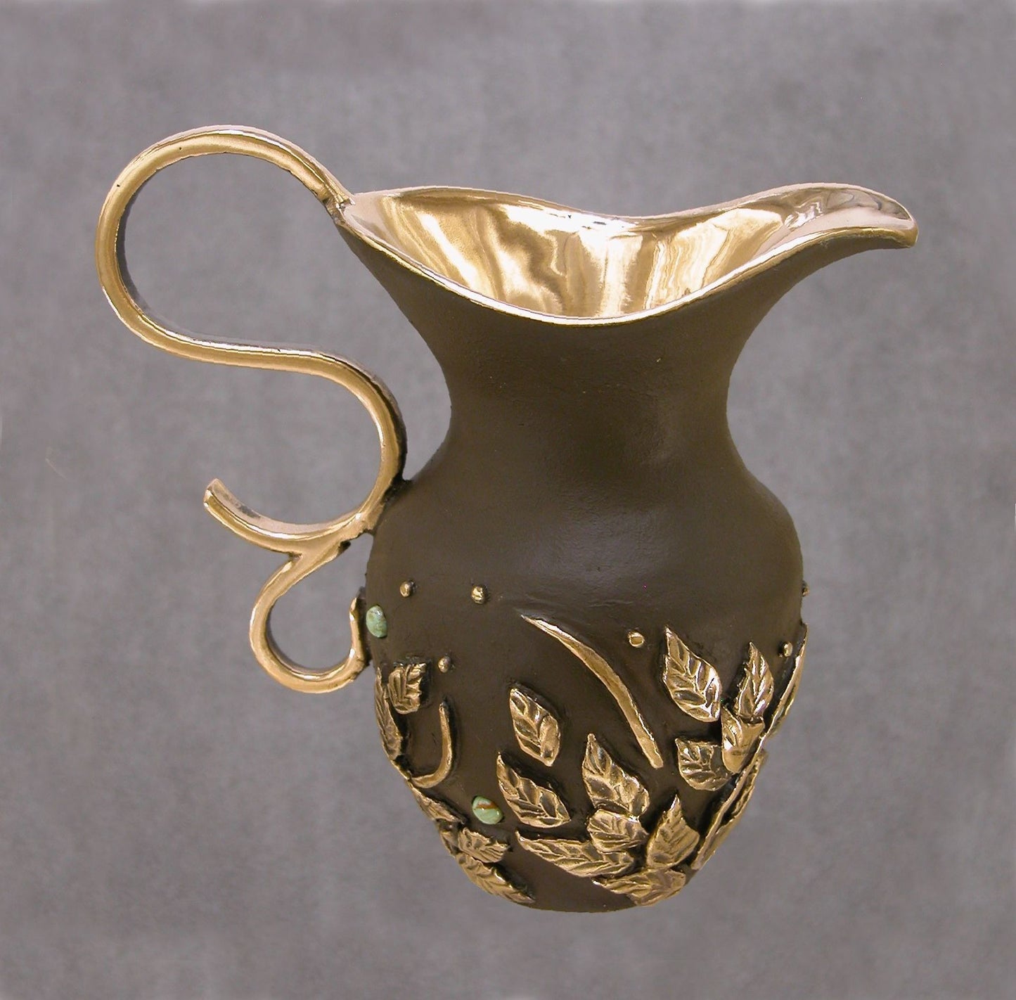 Water Vessel With Turquoise-Sculpture-Christin Ortiz-Sorrel Sky Gallery