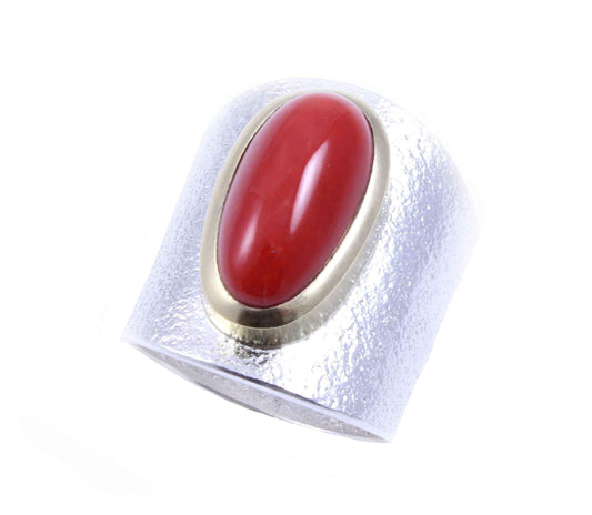 Darryl Dean & Rebecca Begay-Sorrel Sky Gallery-Jewelry-Coral Ring
