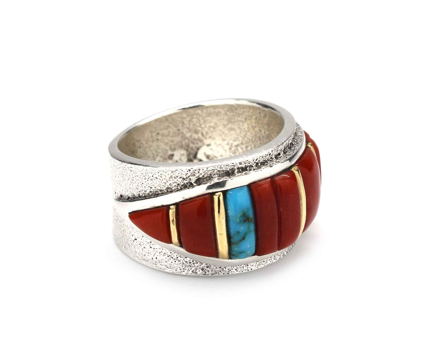 Darryl Dean & Rebecca Begay-Sorrel Sky Gallery-Jewelry-Cornrow Inlay Ring
