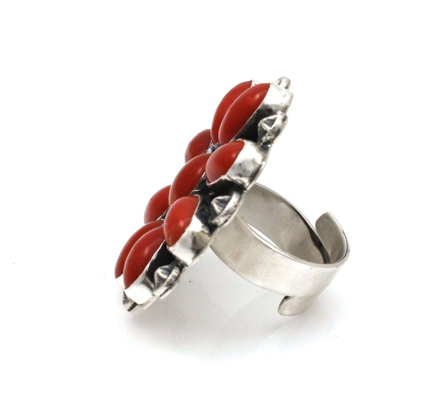 Red Coral Cluster RingJewelryDon Lucas at sorrel sky gallery