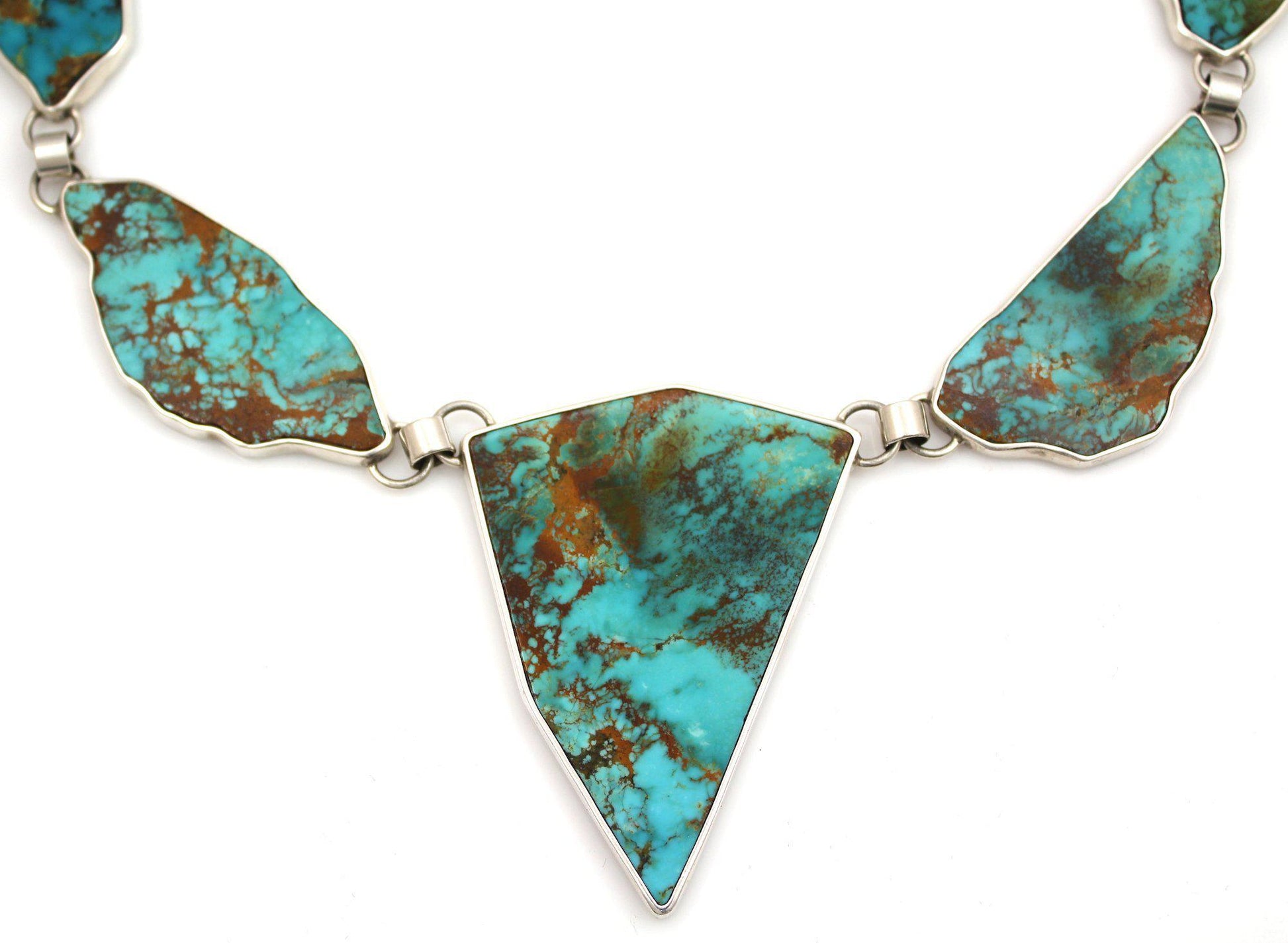 9 Stone Kingman Turquoise Necklace-Jewelry-Doug Magnus-Sorrel Sky Gallery