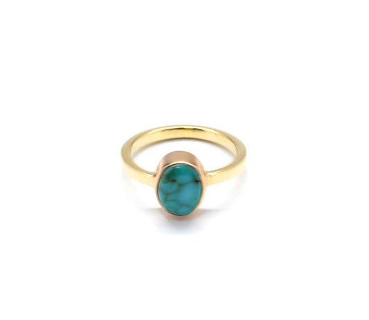 Doug Magnus-Cerrillos Turquoise Stackable Pinkie Ring-Sorrel Sky Gallery-Jewelry