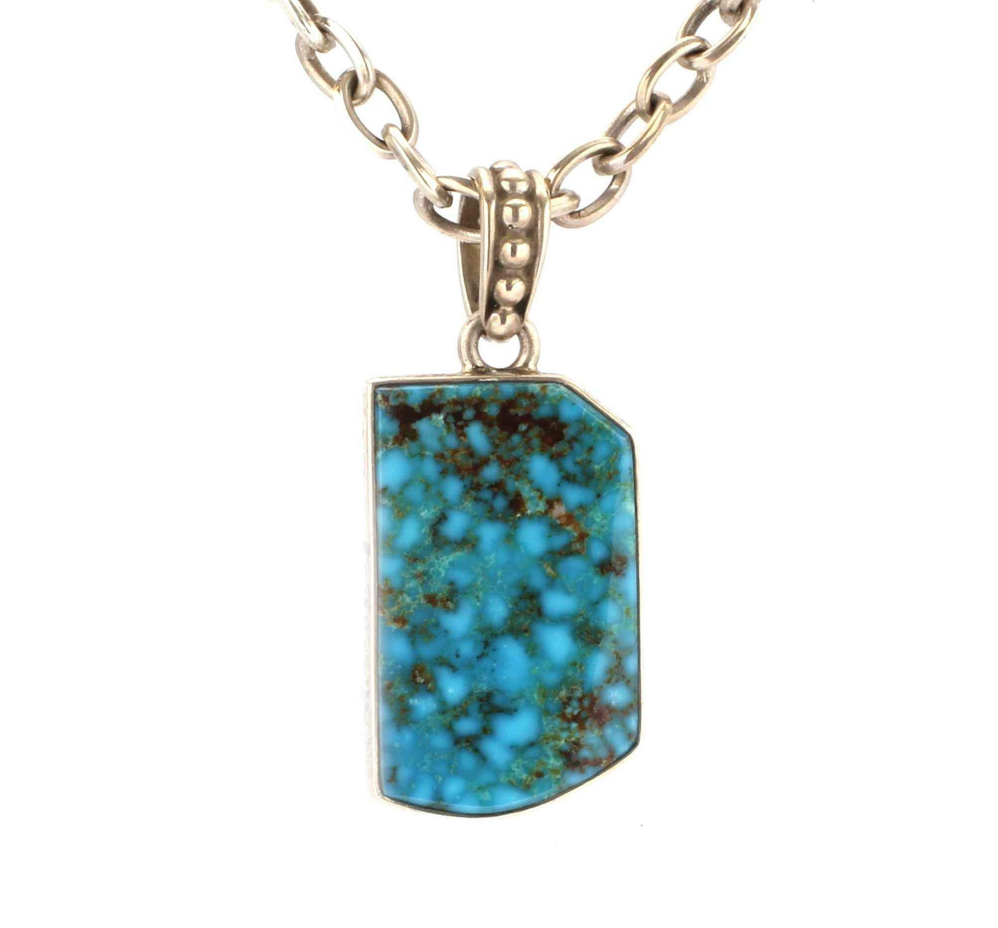 Doug Magnus-Kingman Turquoise Santa Fe 400 Tag Necklace-Sorrel Sky Gallery-Jewelry