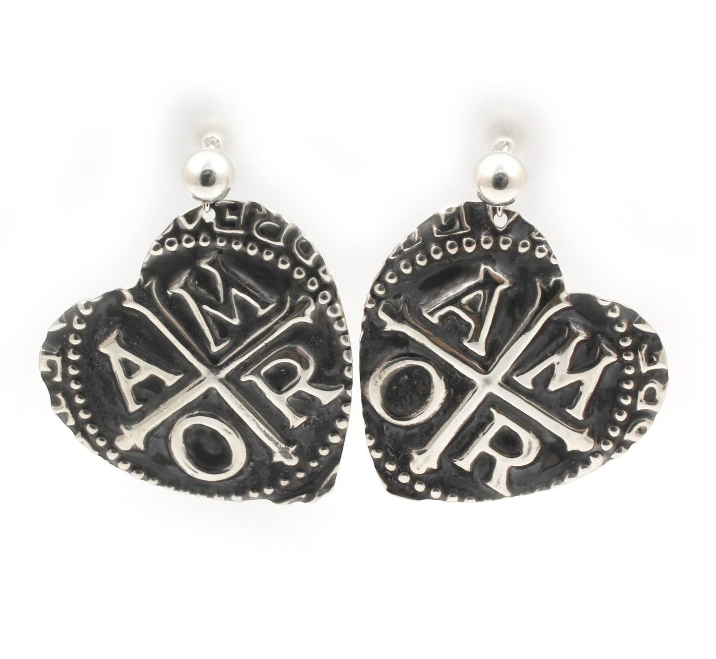 Large Hear Amor Earrings-Jewelry-Doug Magnus-Sorrel Sky Gallery