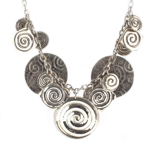 Doug Magnus-Multi-Disk Silver Necklace-Sorrel Sky Gallery-Jewelry