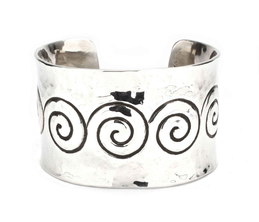 Doug Magnus-Sterling Silver Swirl Cuff Bracelet-Sorrel Sky Gallery-Jewelry