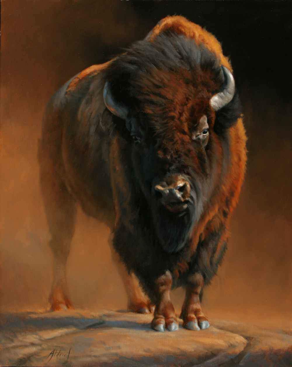 Edward Aldrich-Bison-Sorrel Sky Gallery-Painting