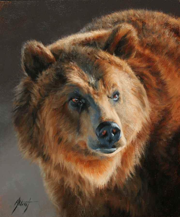 Edward Aldrich-Grizzly Portrait-Sorrel Sky Gallery-Painting