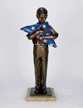 George Lundeen-Sorrel Sky Gallery-Sculpture-Field Of Blue
