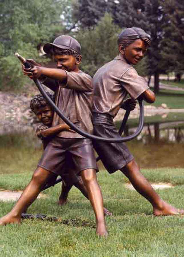 George Lundeen-Sorrel Sky Gallery-Sculpture-Summer Showers Trio