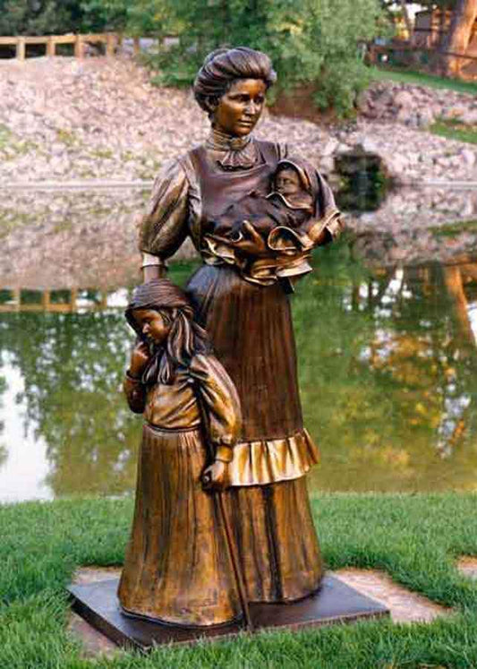 George Lundeen-Sorrel Sky Gallery-Sculpture-Tender Touch - Lifesize