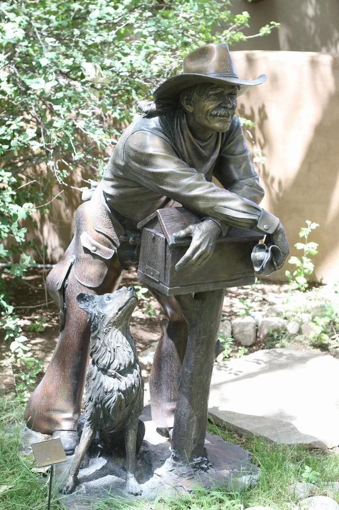 George Lundeen-Sorrel Sky Gallery-Sculpture-Waitin For An Answer Lifesize
