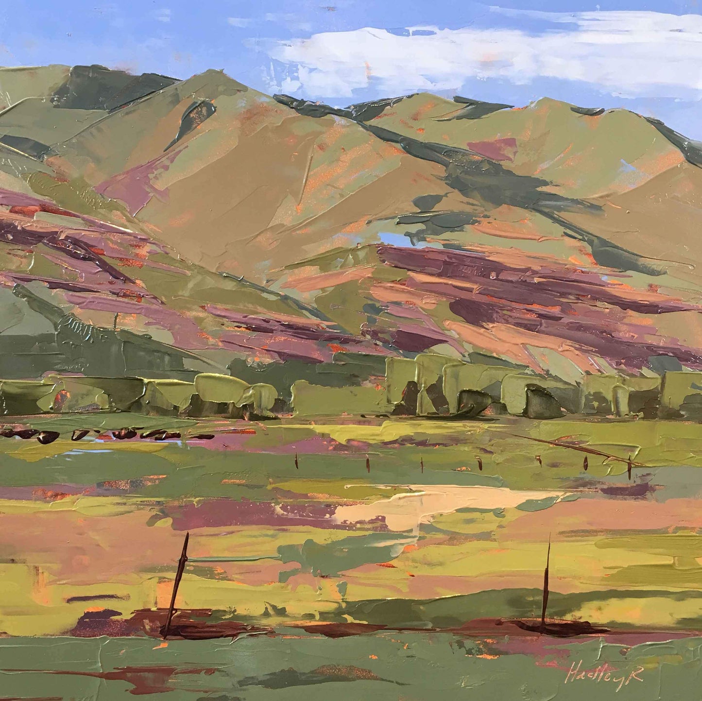 mountain landscape plein air oil painting