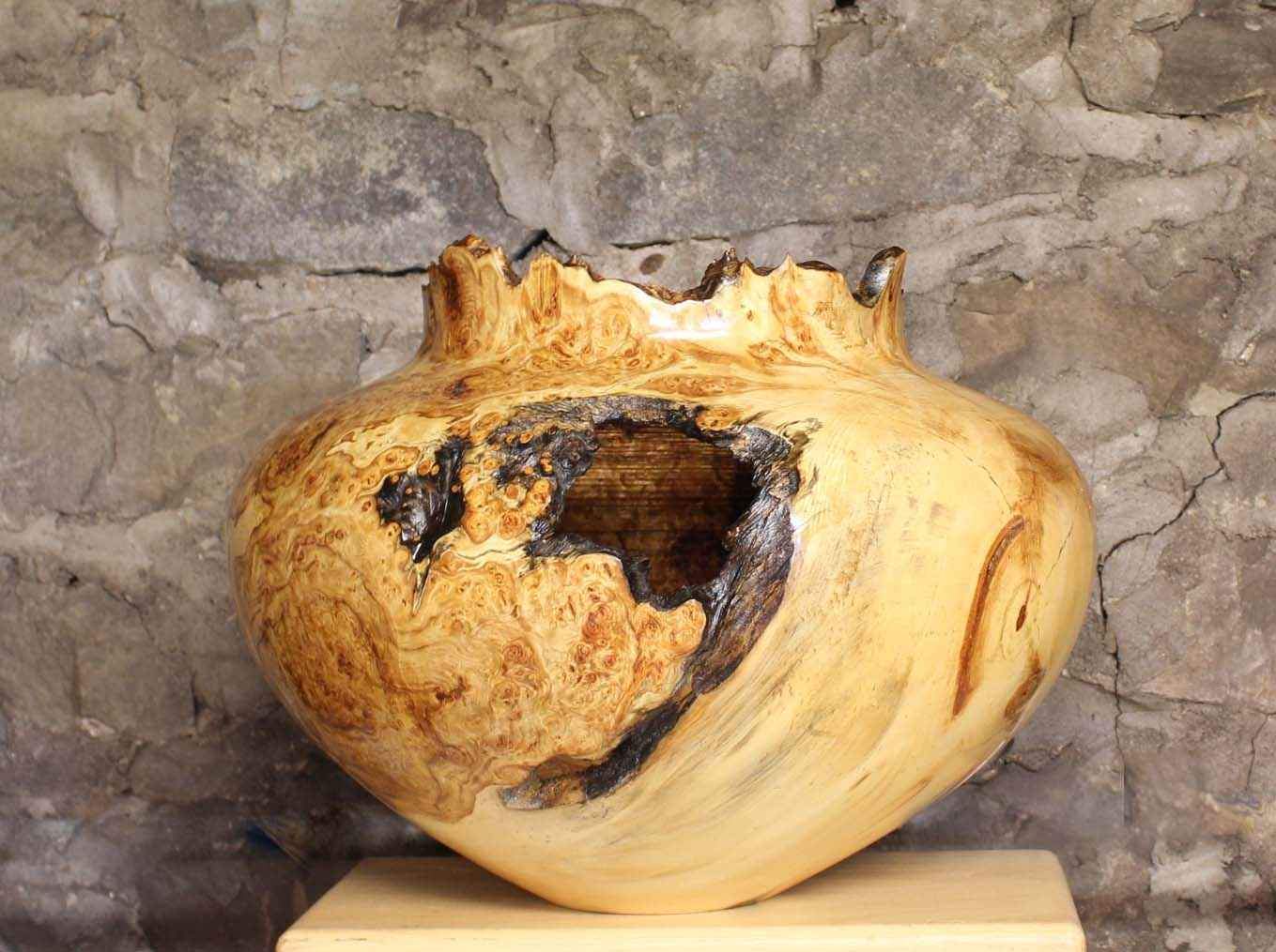 Jerry Wedekind-Sorrel Sky Gallery-Wood Turning-Aspen Burl Hollow Turning
