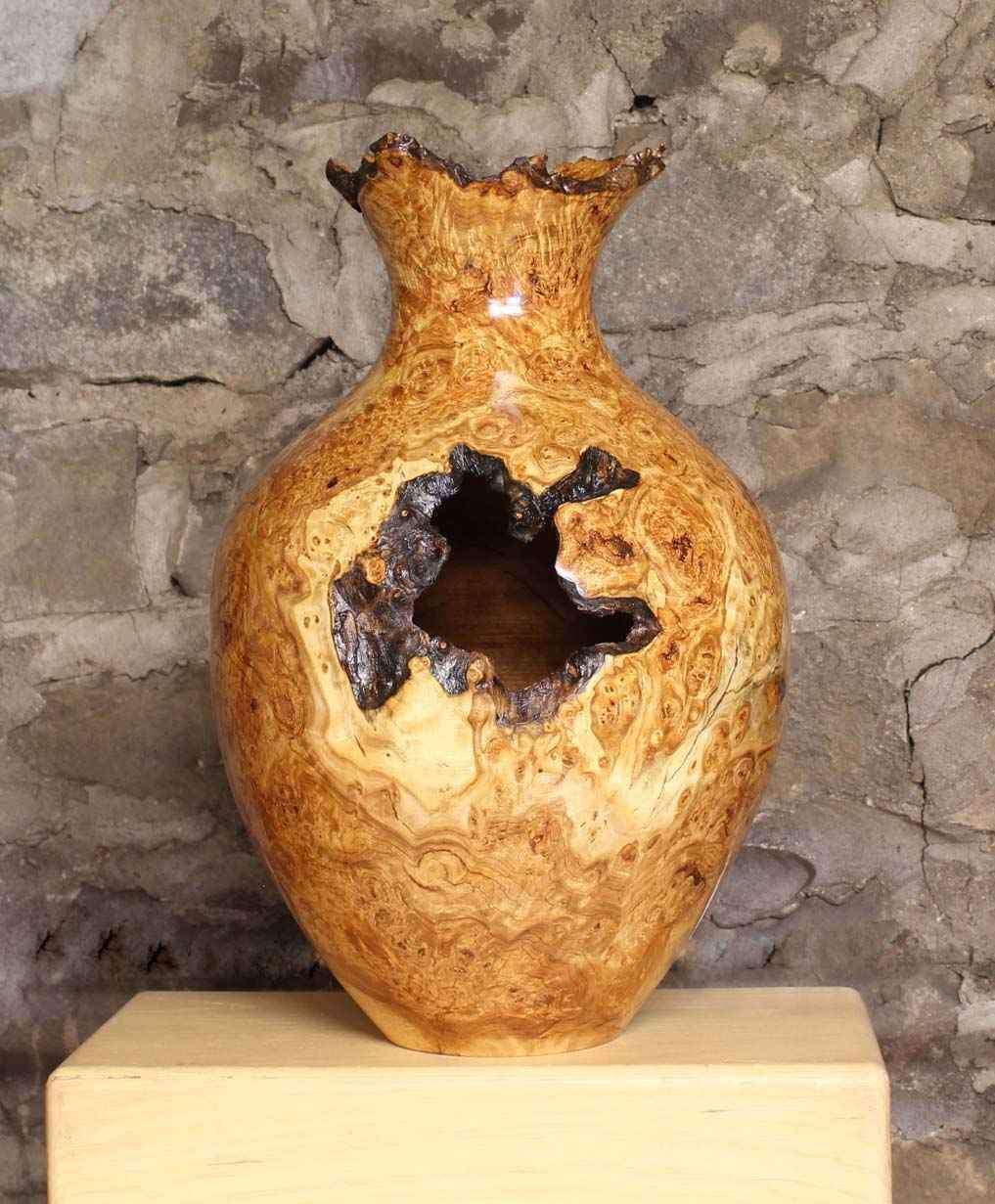 Jerry Wedekind-Sorrel Sky Gallery-Wood Turning-Aspen Burl Hollow Turning