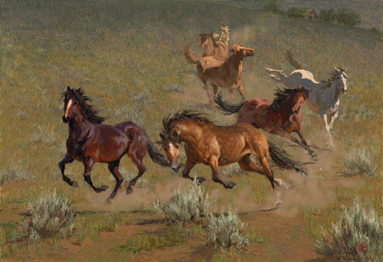Horse Play-Print-Jim Rey-Sorrel Sky Gallery