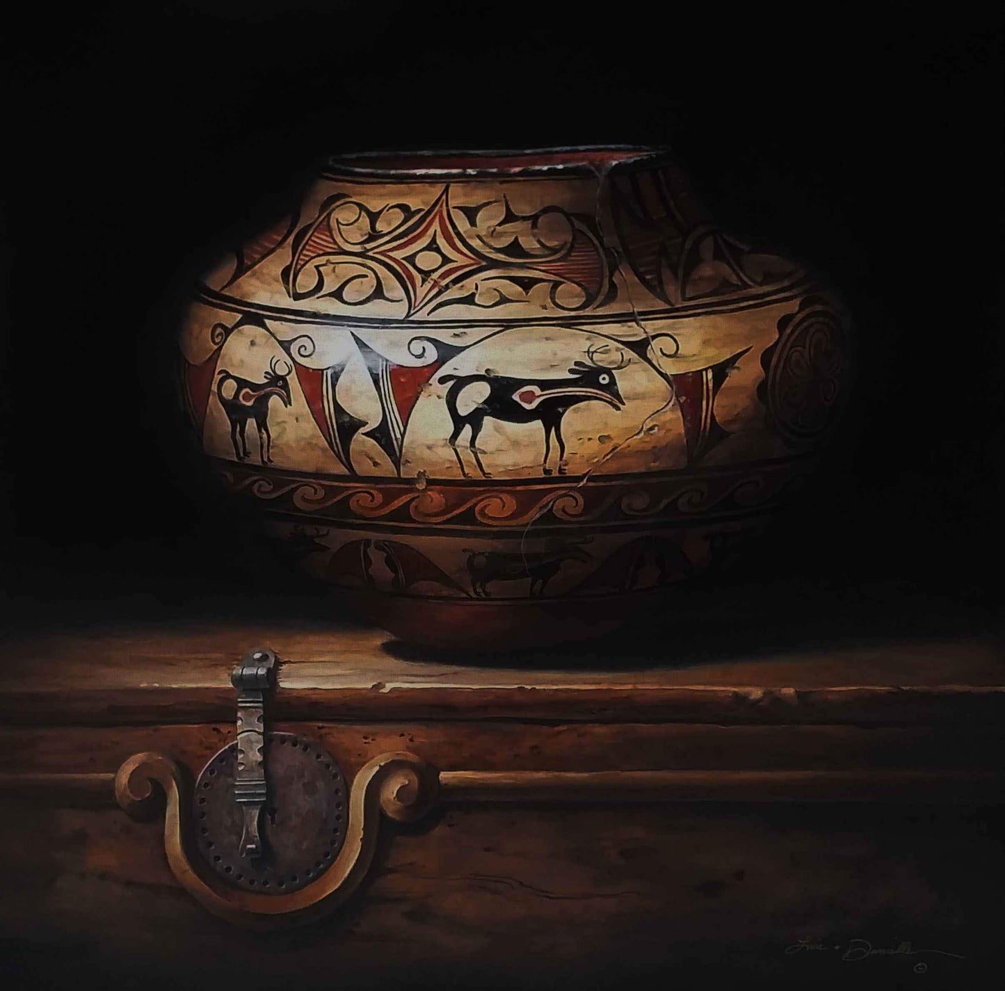Pueblo Patriarch-Zuni-Painting-Lisa Danielle-Sorrel Sky Gallery