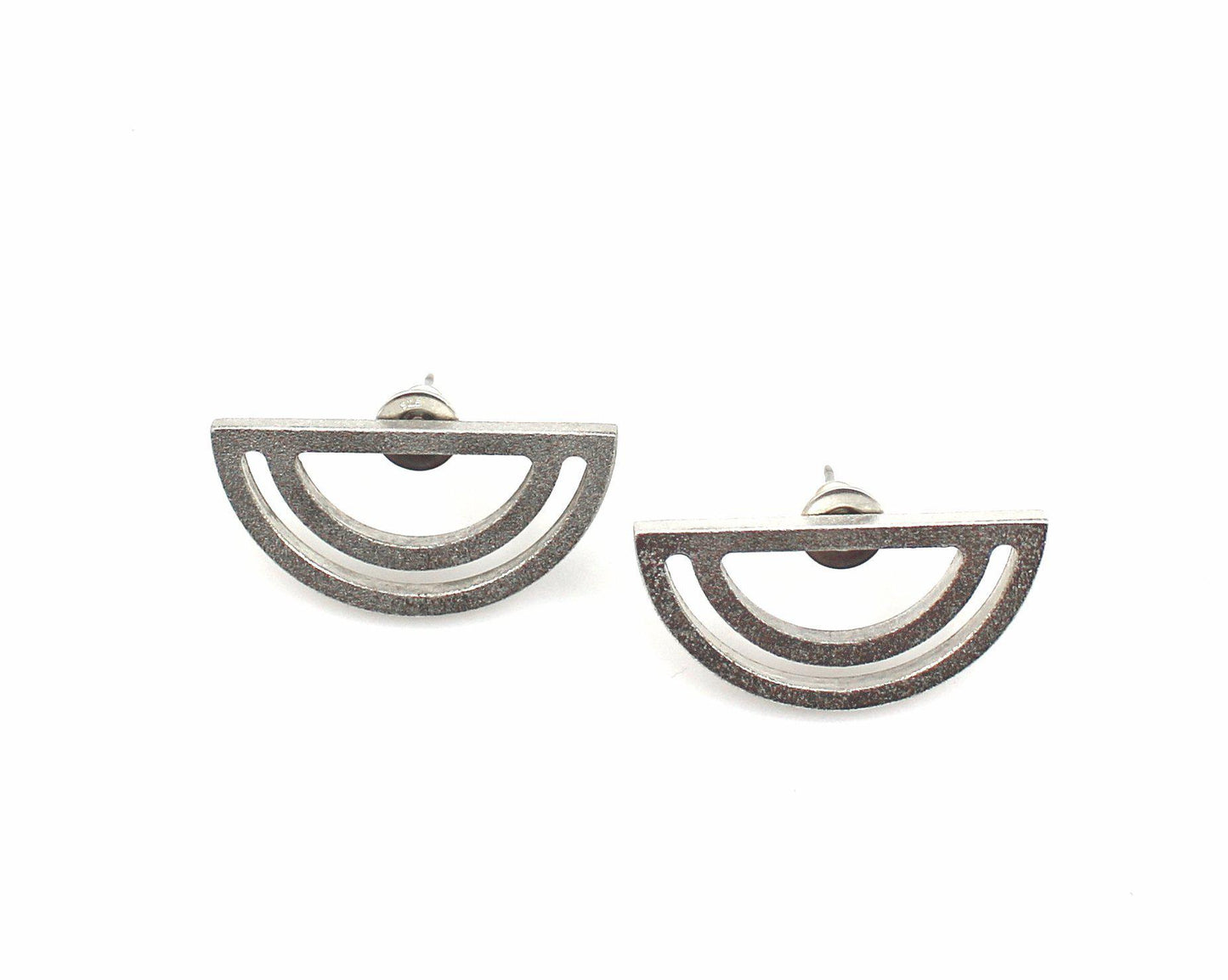 Strata Half Moon Earrings-Jewelry-Maria Samora-Sorrel Sky Gallery
