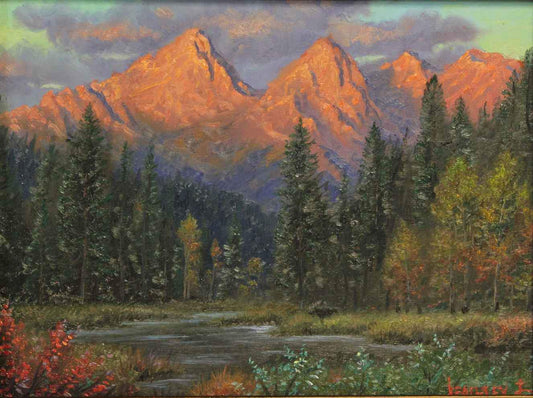 Landscape Painting of the Needles Mountain range. Mark Keathley. Sorrel Sky Gallery