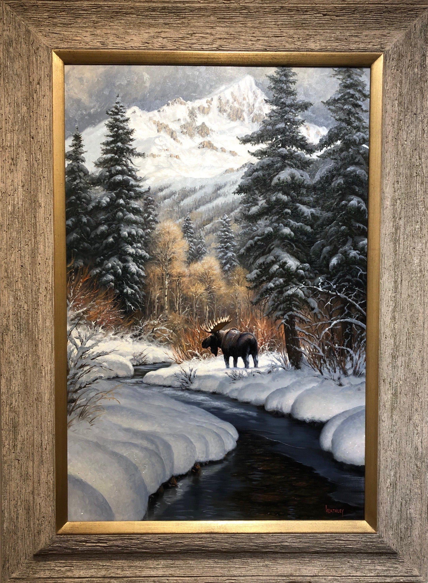Winter Moose-Painting-Mark Keathley-Sorrel Sky Gallery