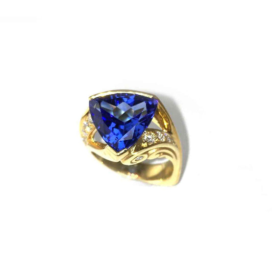 Tanzanite Trillion Ring-Jewelry-Michael Tatom-Sorrel Sky Gallery